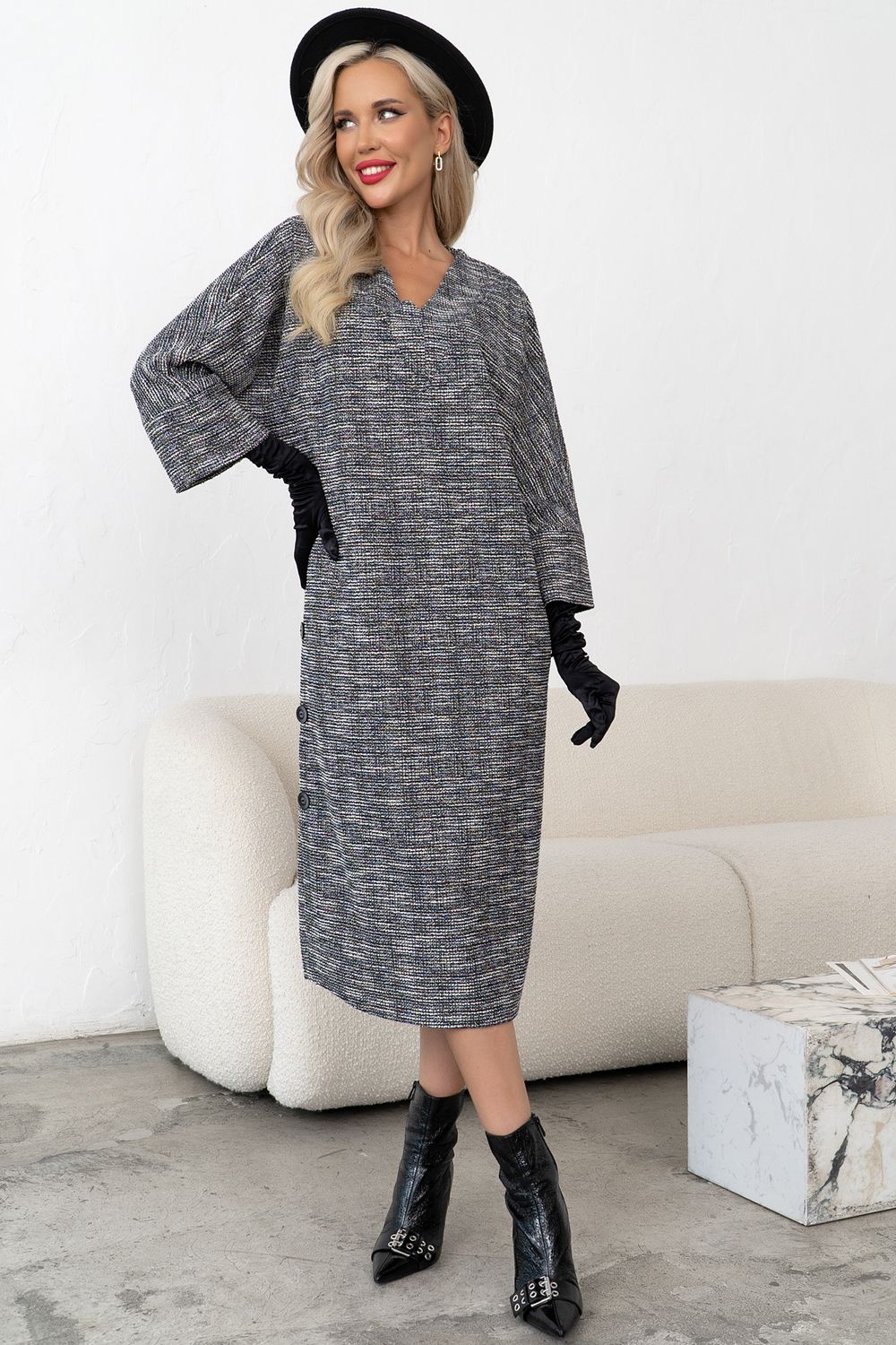 Платье Шарм (графит/синий) Р11-1251 Nikol