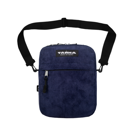 Сумка ТАЙНА через плечо вельвет синий