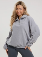 Кофта флисовая теплая толстовка больших размеров оверсайз