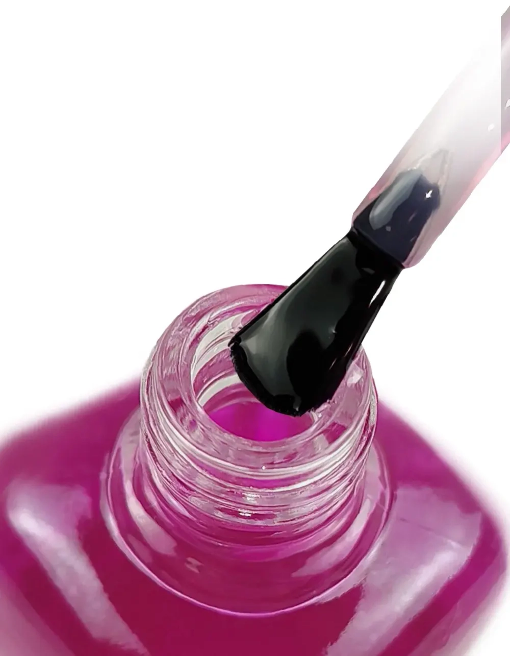 IQ Beauty Лак-тинт с AHA-кислотами для естественного сияния и укрепления Glossy Tint Nails, 12,5 мл Прозрачный маджента