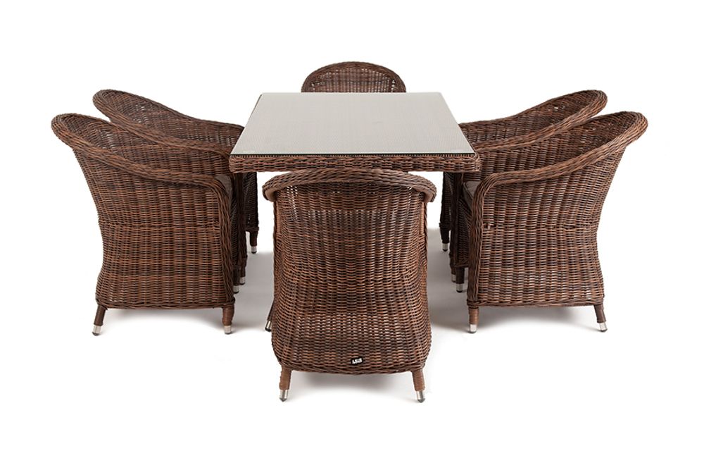 "Эспрессо" обеденная группа плетеная, цвет коричневый