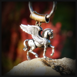 Брелок для ключей "Пегас" , мельхиор