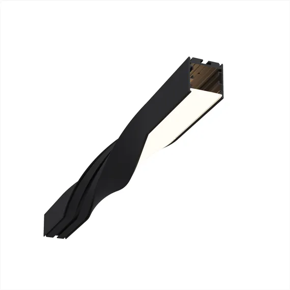 Радиусный профиль 35x35 Скрученный 180° черный Led Strip alm-3535r-b-t-180°-0.5m