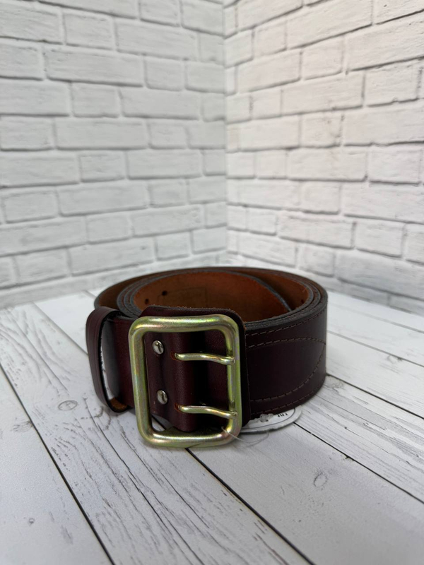 Ремень офицерский с латунной пряжкой / натуральная кожа