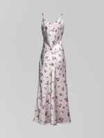 Платье-комбинация Ailuna collection 777 атласное в цветок на лямках с регулировкой