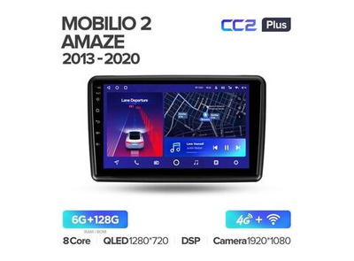 Магнитола Teyes CC2 Plus 6-128 Honda Amaze 2013 — 2020 9.0"