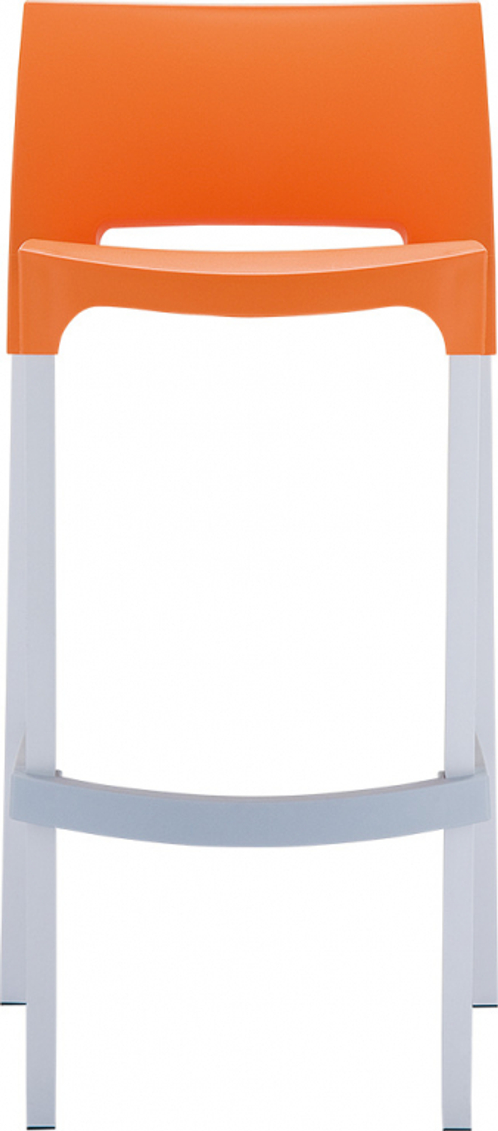 Стул пластиковый барный Siesta Contract Gio 75, оранжевый