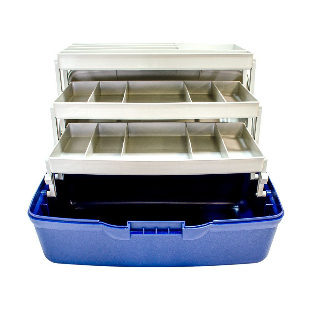 FLAGMAN Ящик 3-х полочный непрозр. крышка 360х215x195мм