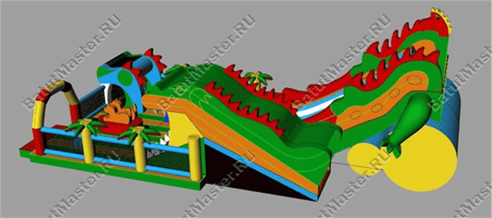 Большая и высокая горка "Змей Горыныч 3" 23*10*10 м