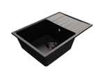 Мойкa ML-GMU06 УЛЬТРА с крылом, черный камень, 600*420 мм (глуб. чаши 170)