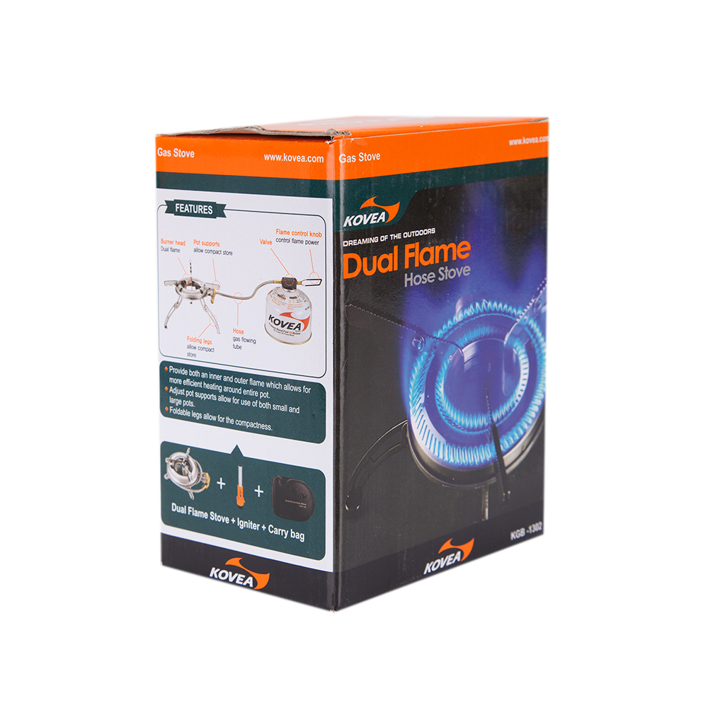 Горелка газовая со шлангом Kovea Dual Flame Stove KGB-1302
