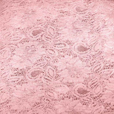 Ткань Кружево корд на меху, 150 см, розовый