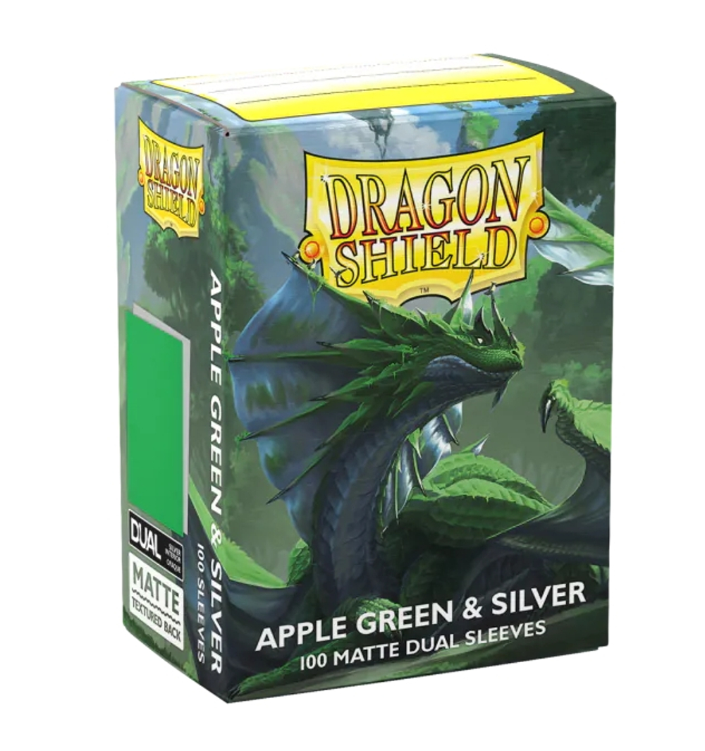 Dragon Shield - Протекторы Dual Matte Apple Green & Silver