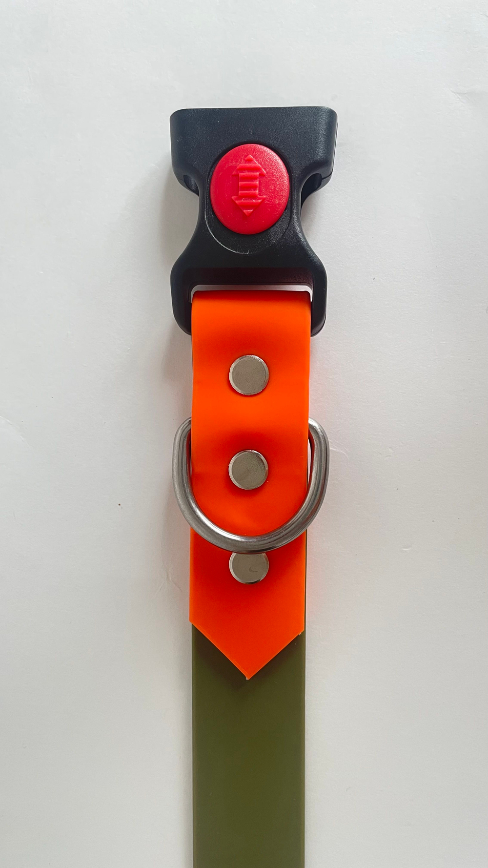 Ошейник для собак из Биотана , 25 мм , 30-40 см. Хаки /оранжевый. Ромб. Yki too