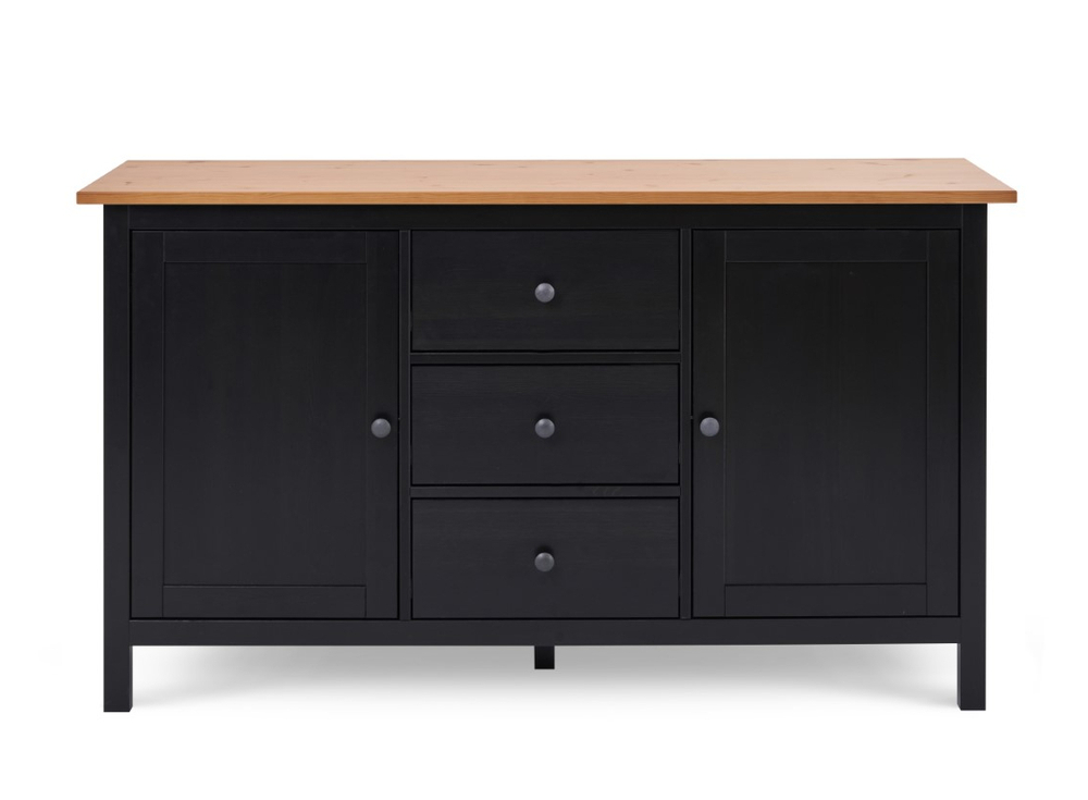 Комод-сервант Хемнэс Hemnes/ Кымор, 157х47х88 см,черный/светло-коричневый