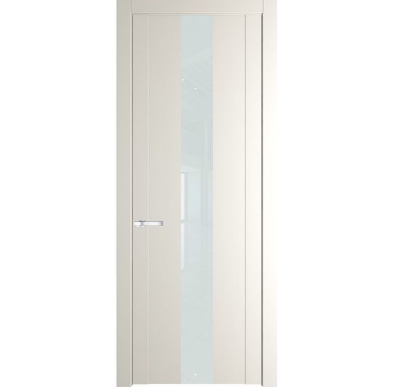 Межкомнатная дверь эмаль Profil Doors 1.9P перламутр белый стекло белый лак