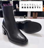 Ботинки женские на каблуке Fratelli Rossetti черные кожа