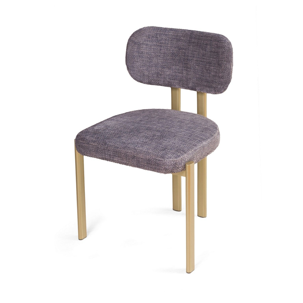 Стул Ervin, микромех Rozy dark grey / опоры шампань