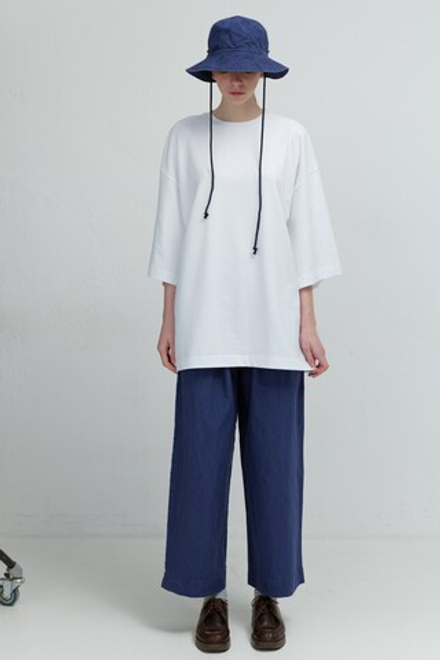 Панама из синего вареного хлопка