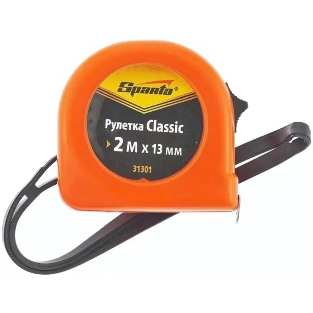 Рулетка Classic,2 м х 13 мм,пластиковый корпус Sparta