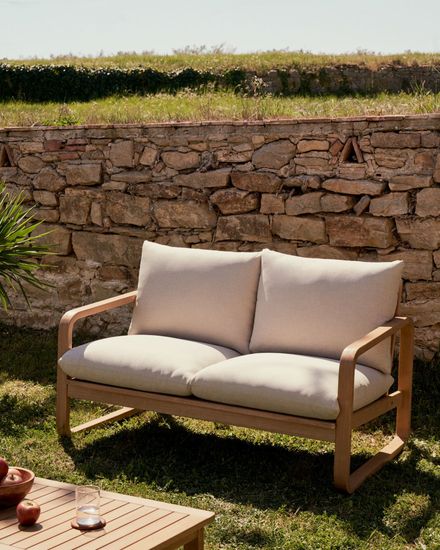 Sacaleta Уличный 2-местный диван из массива эвкалипта 142 см Испания 