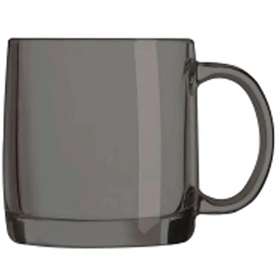 Кружка стеклянная 380мл «Нордик» сияющий графит P9322