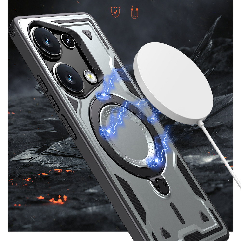 Чехол Magneto Case с кольцом для Poco M6 Pro 4G