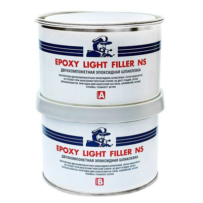 Сверхлегкая двухкомпонентная шпаклевка 0.5 л Мореман Epoxy Light Filler NS (компонент А + компонент В) (10270313)