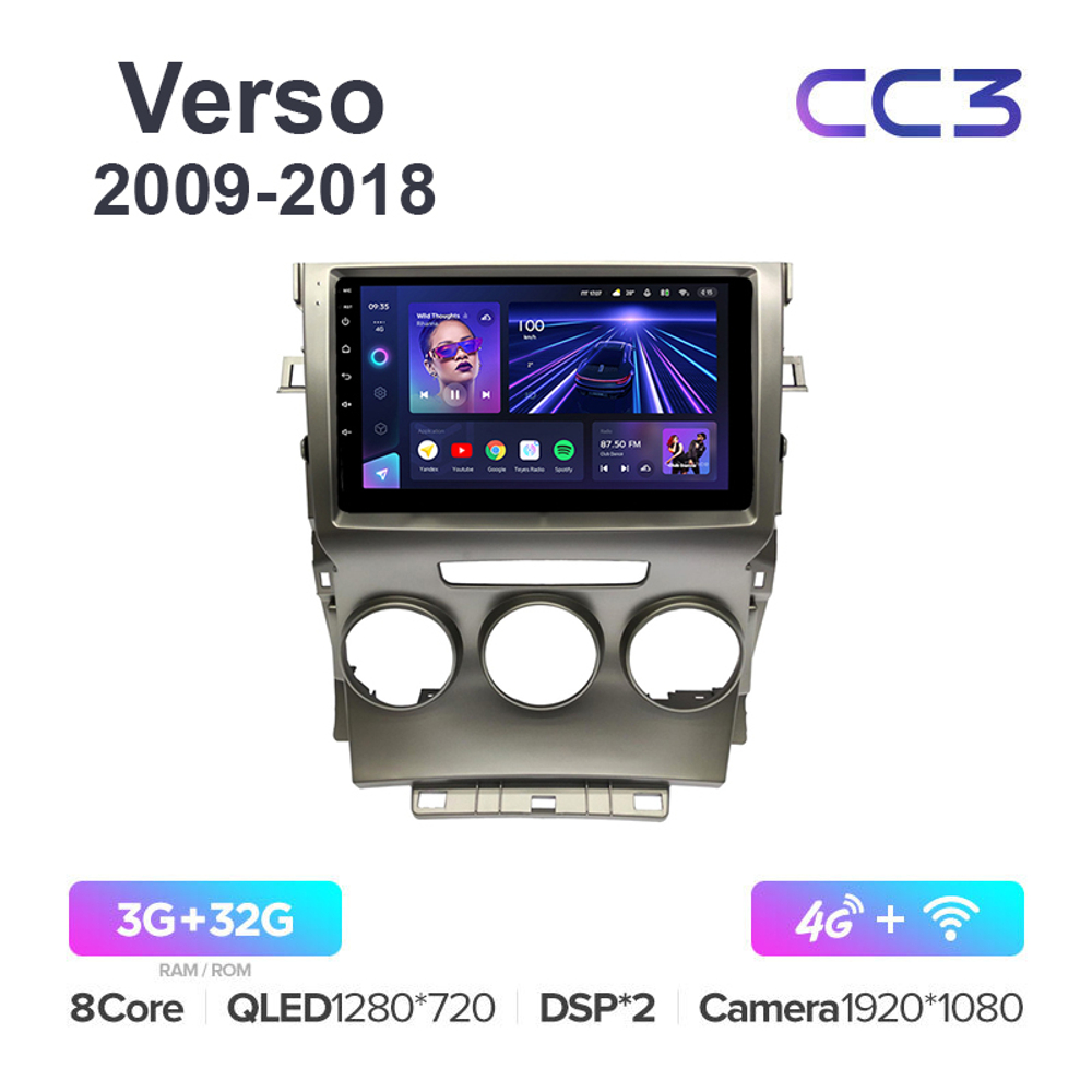 Teyes CC3 9"для Toyota Verso 2009-2018