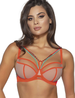 Полумягкий бюстгальтер с яркой окантовкой Novika MIA N02 PU Fluo