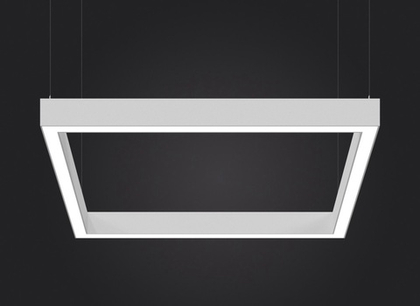 Подвесной LED светильник "Квадрат" LP85-FRAME-Q-500 52Вт 3000К белый 4784Лм 528х528х80мм DIOLUM