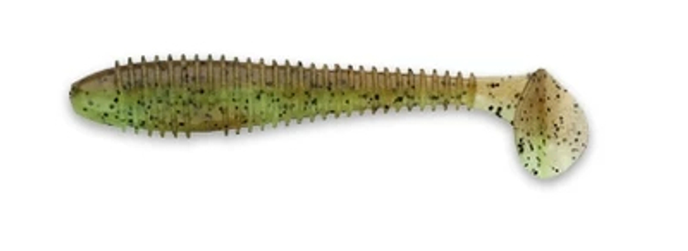 Приманка силиконовая Keitech Swing Impact FAT 6.8" #401 Green Pumpkin Chartreuse