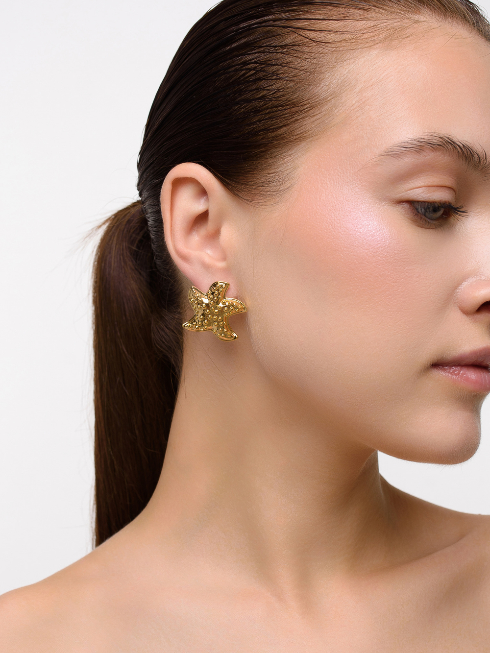 Серьги "Starfish point" Gold