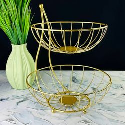 Lenardi 401-048 Двухъярусная фруктовница/конфетница 26см (х8)Металл