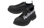 Alexander McQueen Tread Slick Low Lace Up Canvas Graffiti "Black White"