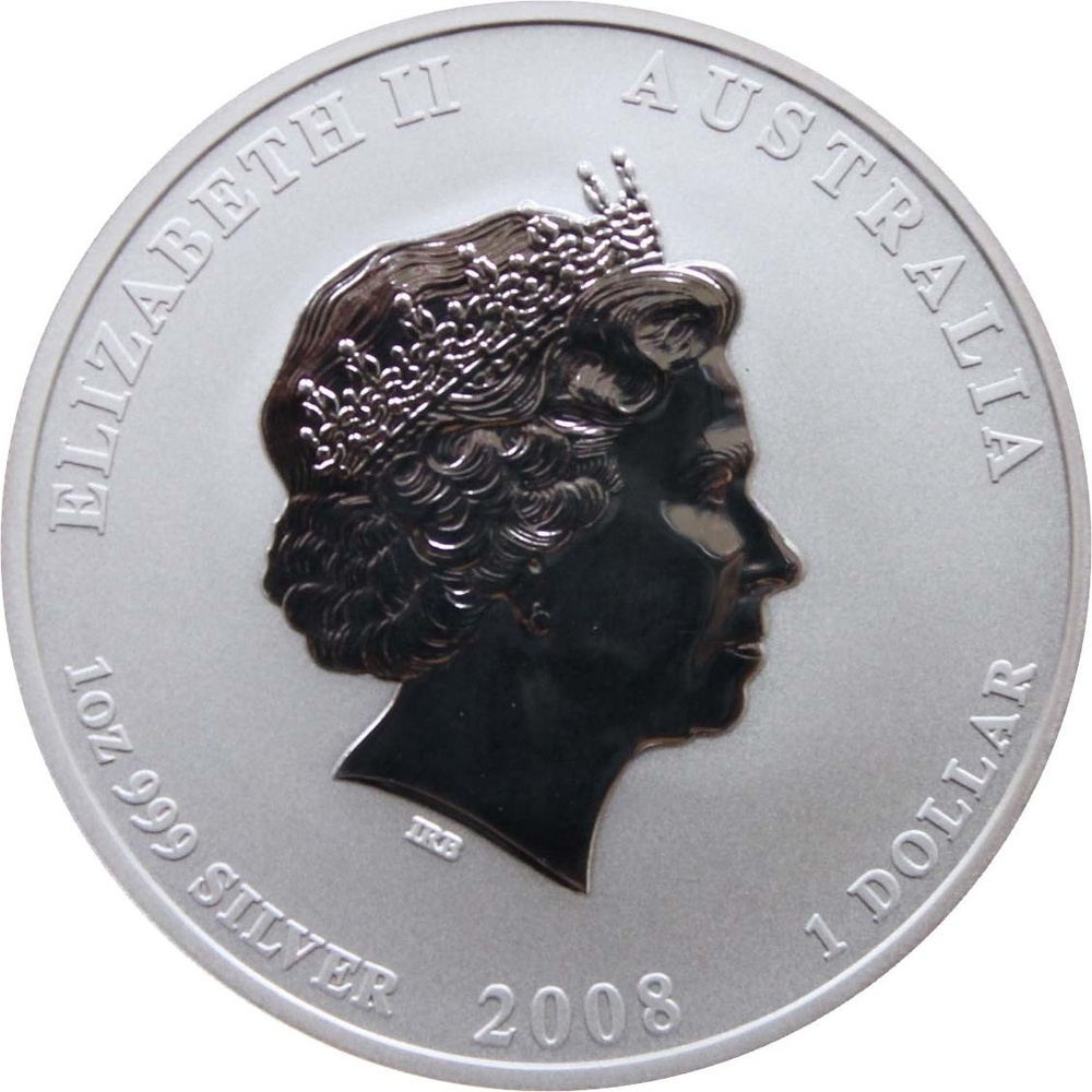 1 доллар. Год Мыши (крысы). Австралия. 2008 год (цветная)