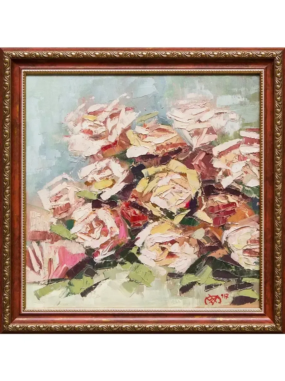 Картина маслом Из серии Открытка, Натюморт Черная