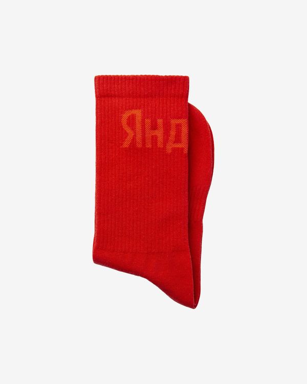 Носки высокие красные - фото 1