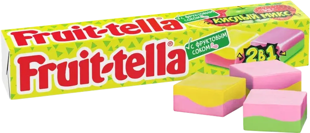 Жевательные конфеты Fruittella Кислый микс. 41 гр