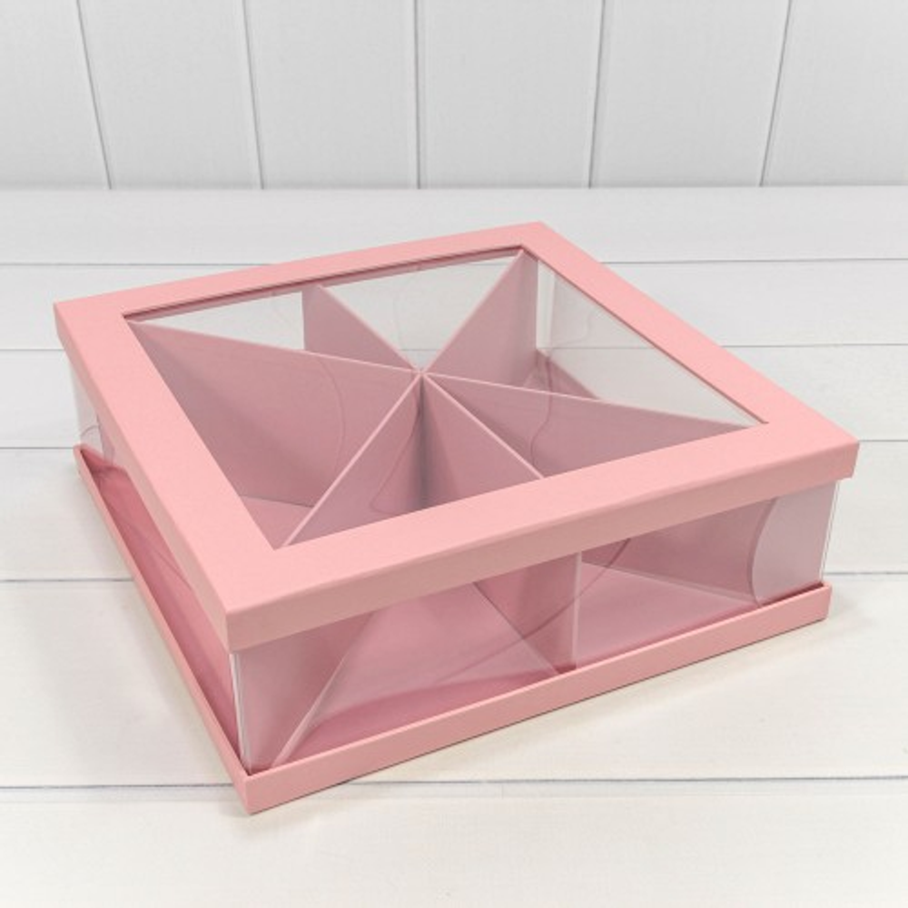 Коробка сборная 30х30х10 см (Розовый)