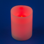 Свеча на батарейках 2АА (не входит в комплект) 7.5х10 см. 1 светодиод. RGB свет. С пультом управления