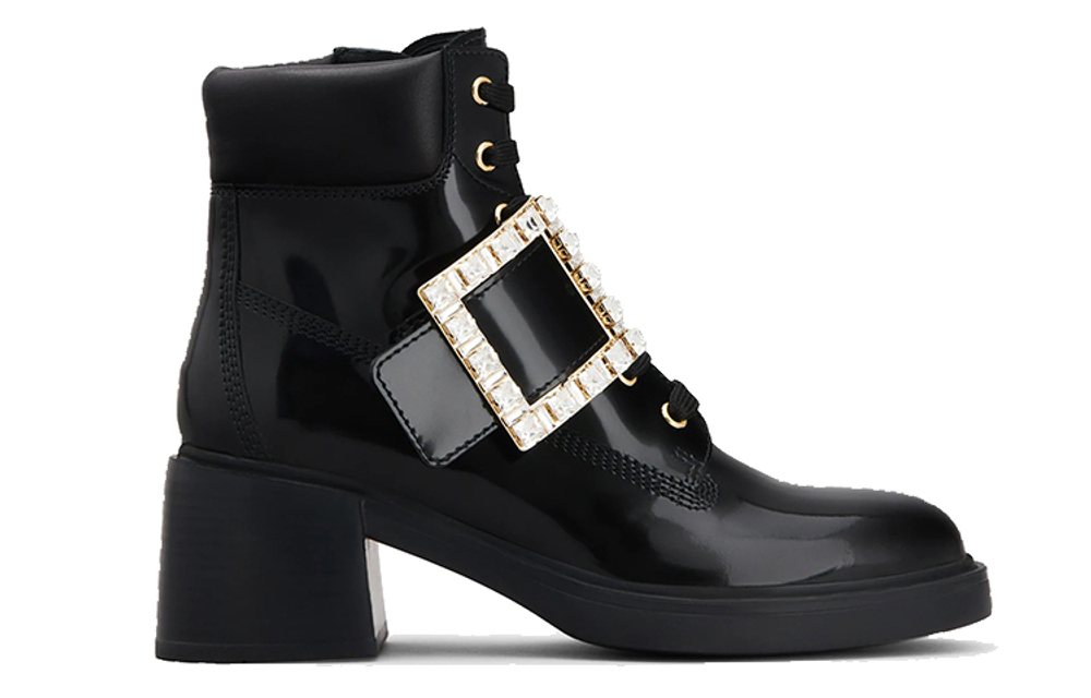 Roger Vivier Viv" Rangers Ankle Boots Women"s Black