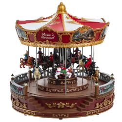 GAEM Фигурка декоративная "Рождество" (4 мелодии, подсвет, движ, 3xAA н/п, +USB), L31 W31 H33 см