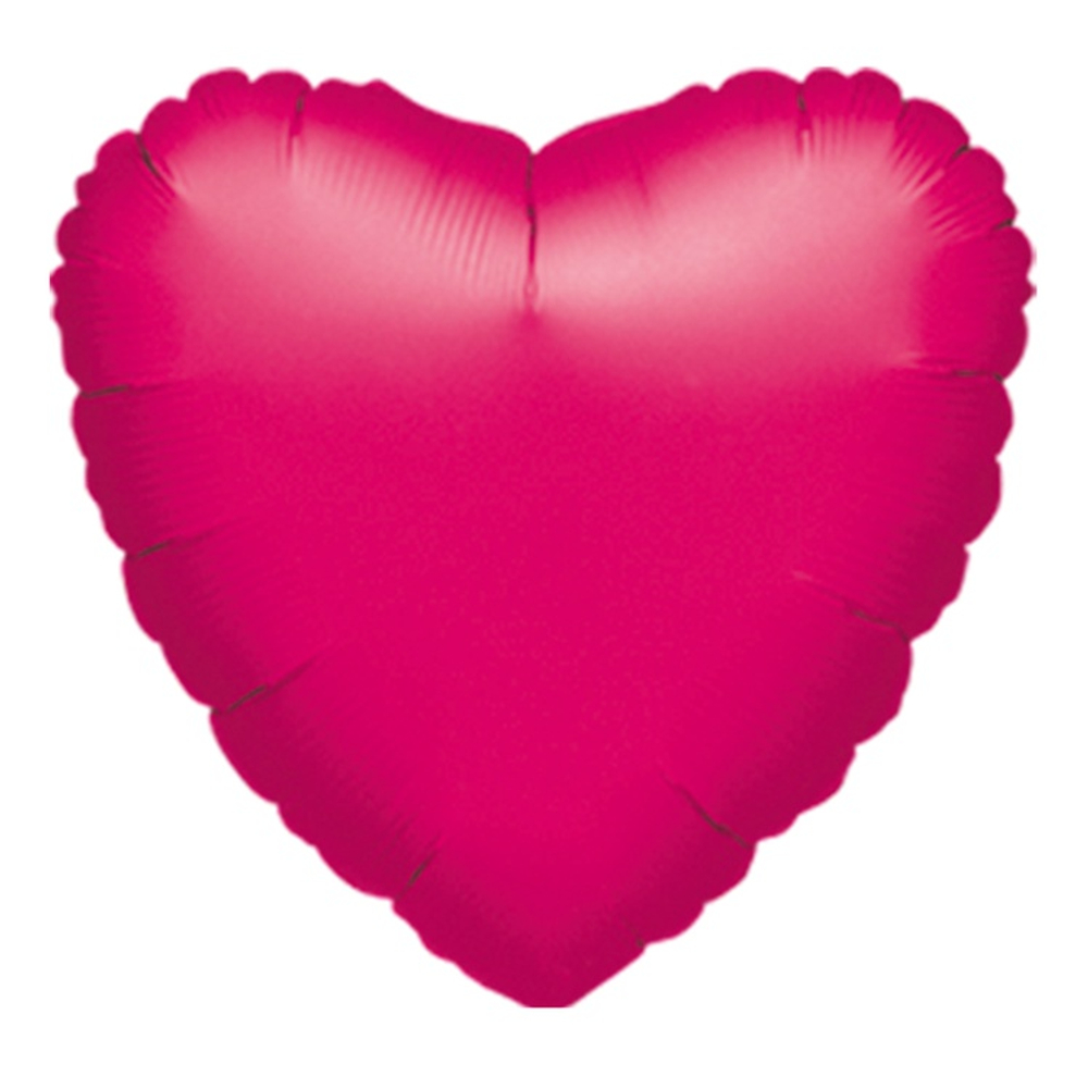 Шар фольгированный Сердце 43 см (Фуксия)