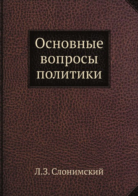 Основные вопросы политики | Л.З. Слонимский