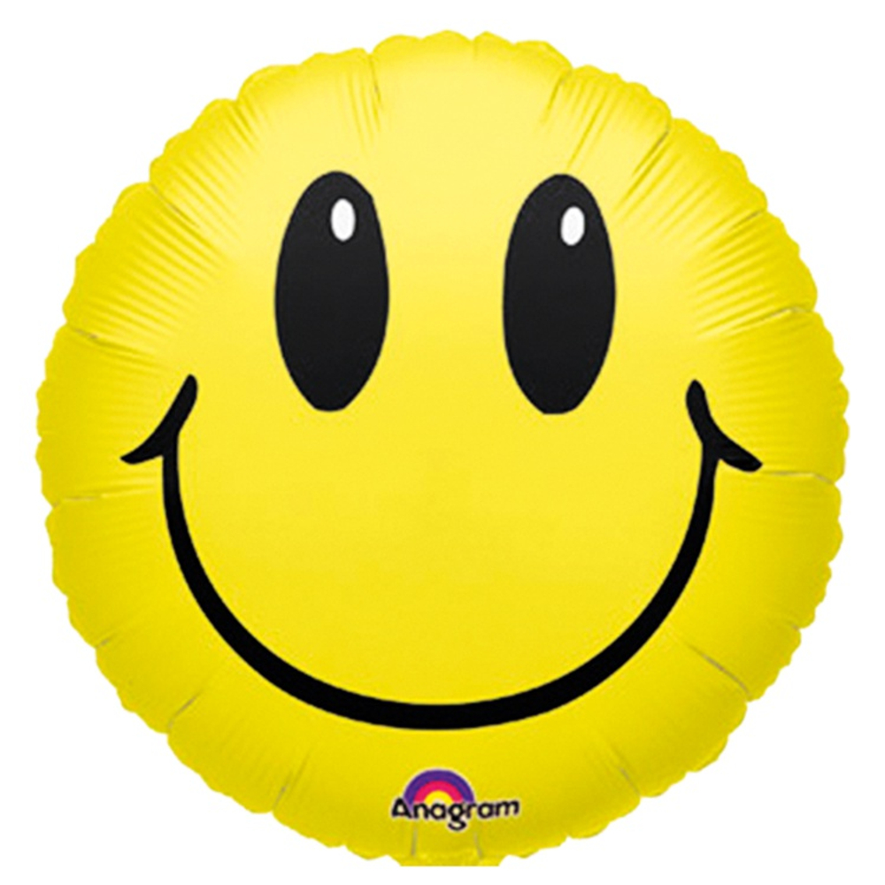 Шар Фольгированный Улыбка (Желтый)