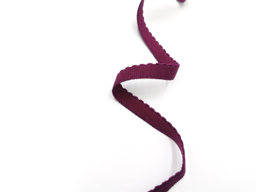 Отделочная резинка с фестонами, 8 мм, малиновое сияние, Турция,  (Арт: OTR605/8-1144), м