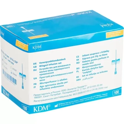 Игла-бабочка KDM 23G 100 шт