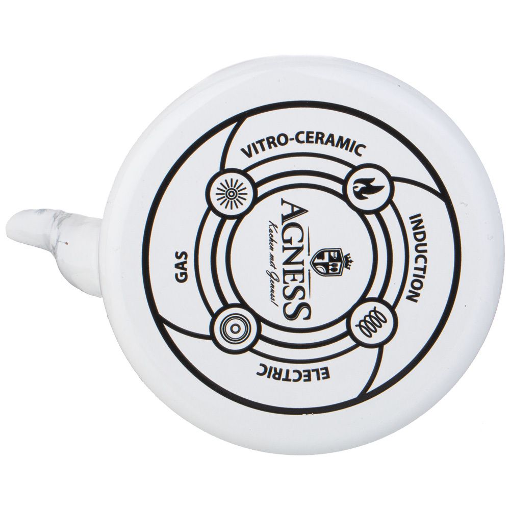 ЧАЙНИК AGNESS ЭМАЛИРОВАННЫЙ СО СЪЕМНЫМ ФИЛЬТРОМ ИЗ НЖС СЕРИЯ "DANDELION", 1,1 Л