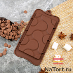 Форма силиконовая для шоколада «Плитка гипноз»